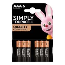 Pack pilas DURACELL Simply x6 AAA-LR03