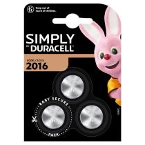 Pack pilas DURACELL 2016 x3 simply