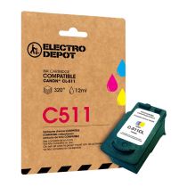 Cartucho de tinta ELECTRO DEPOT compatible CANON C511 3 colores