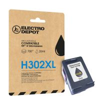 Cartucho de tinta  ELECTRO DEPOT compatible con HP XL 302 negro