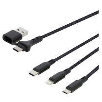 Cable de carga SEDEA 3 en 1 USB C, Micro USB y lighting AAPLE