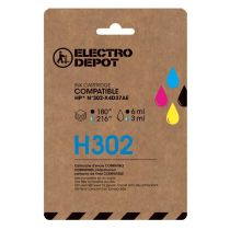 Cartucho de tinta ELECTRO DEPOT compatible con HP H302 negro y color