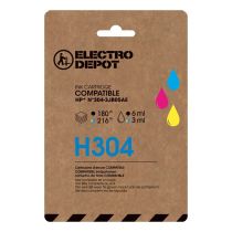 Pack cartucho de tinta ELECTRO DEPOT compatible con HP H304 negro y color