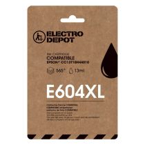 Cartucho de tinta ELECTRO DEPOT E604 XL negro compatible con EPSON Expression Home XP