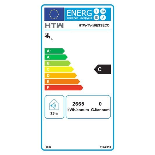 Termo eléctrico HTW HTW-TV-50ESSECO (50 litros)