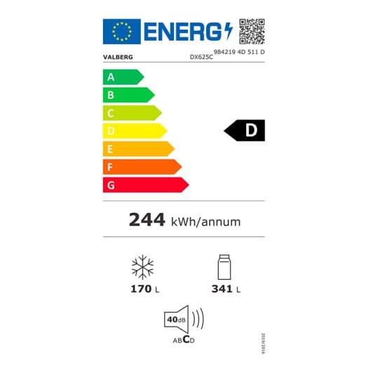 Frigorífico americano 4 puertas VALBERG 4D 511 D DX625C