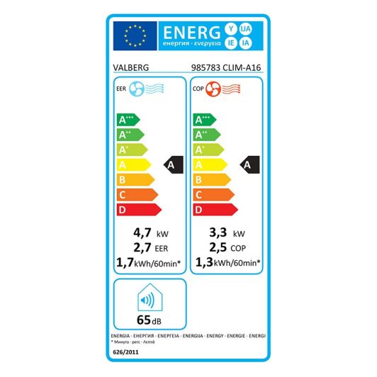 Aire Acondicionado portátil VALBERG CLIM-A16 4.000 frigorías / 50 m²