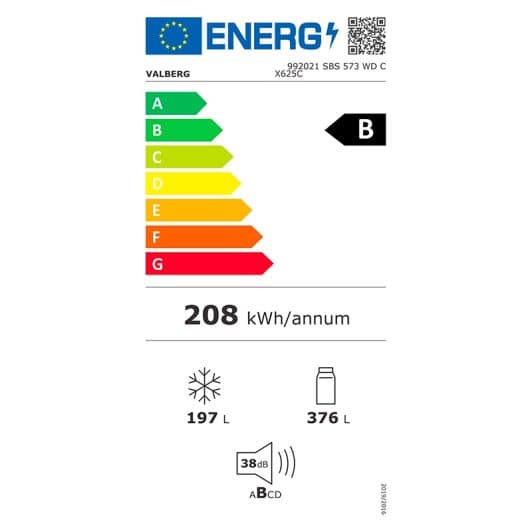 Frigorífico Americano VALBERG  SBS 573 WD C X625C