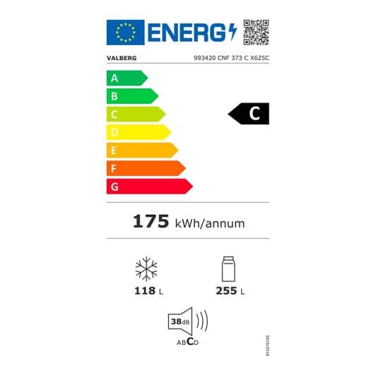 Frigorifico Combi No Frost VALBERG CNF 373 C X625C