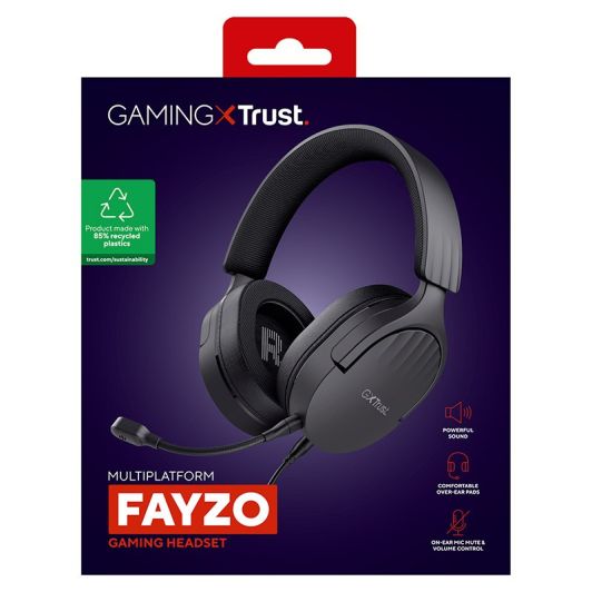 Cascos gaming TRUST GXT 489 FAYZO con cable