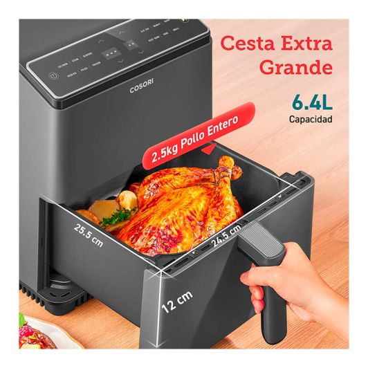 Airfryer Cosori Dual Blaze Chef Edition, Doble resistencia, 6.4 L