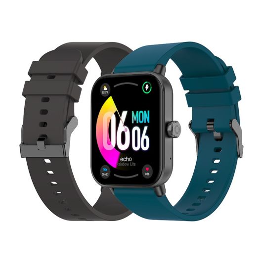 Reloj ECHO Rainbow Lite Negro Conectado + Correa Azul