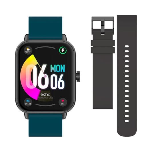 Reloj ECHO Rainbow Lite Negro Conectado + Correa Azul