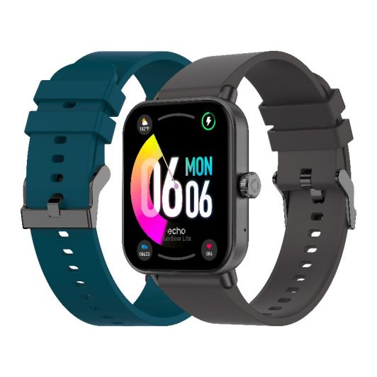 Reloj ECHO Rainbow Lite Negro Conectado + Correa Azul