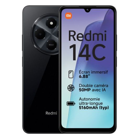 Movil XIAOMI Redmi 14C 128 GB 4G Negro + Buds6