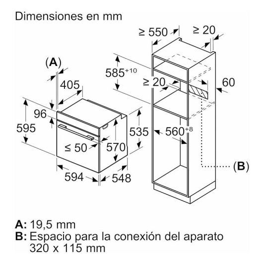 Horno Multifunción con vapor asistido BOSCH HRA512ES0