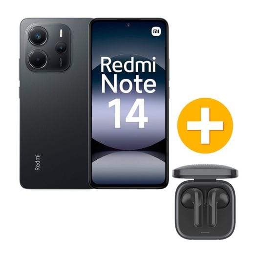 Movil XIAOMI Redmi Note 14 4G 256GB Negro + Buds6 + Funda