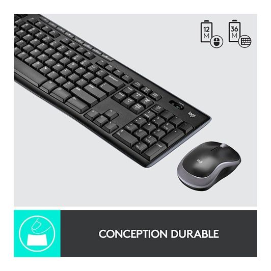 Pack teclado + ratón inalámbricos LOGITECH MK270