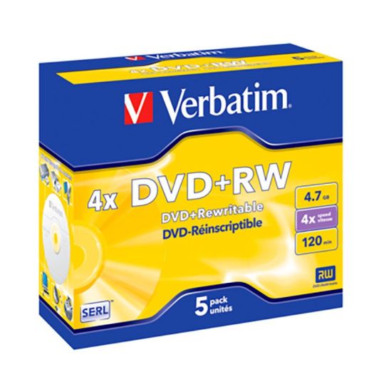 DVD+R VERBATIM Pack 5 DVD+RW JC