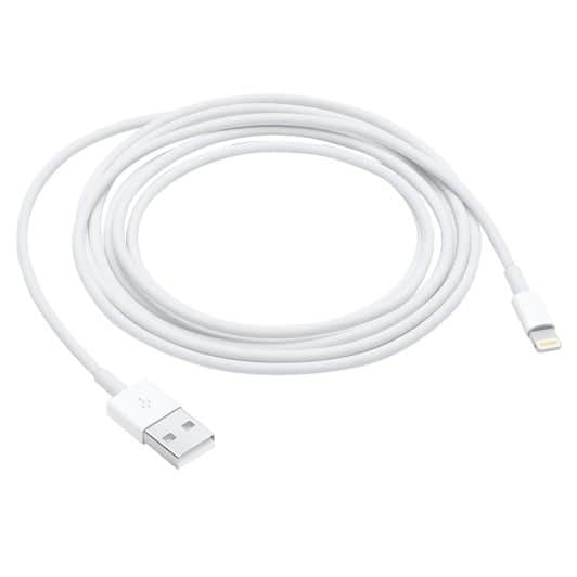 Cable iPhone Lightning carga/sincroniz. USB 2 metros blanco