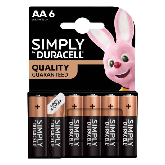 Pack pilas DURACELL Simply x6 AA-LR06