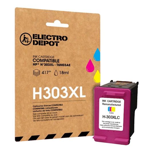 Cartucho de tinta de color XL ELECTO DEPOT compatible con HP H303