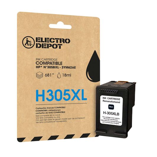 Cartucho de tinta ELECTRO DEPOT XL compatible HP H305 negro 