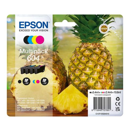 MultiPack Cartuchos EPSON 604 Piñas 4 colores