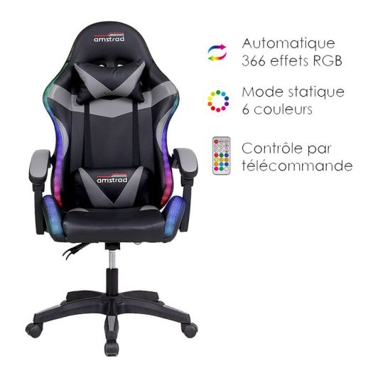 Silla gaming AMSTRAD AMS 800/900 con luces LED