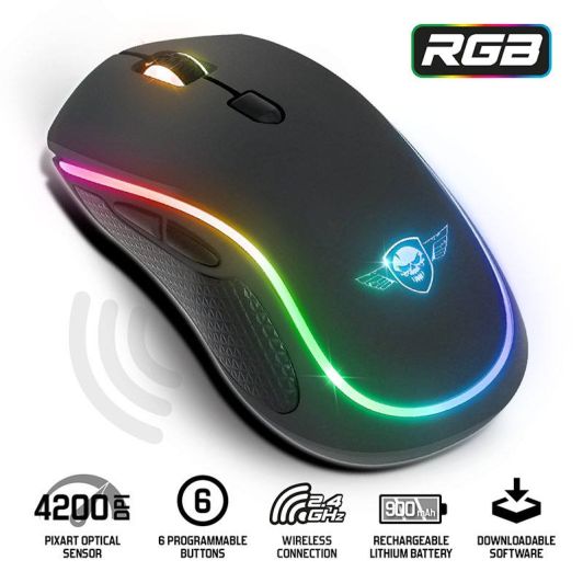 Ratón inalámbrico para juegos SPIRIT OF GAMER PRO M9 6 botones 4200 DPI