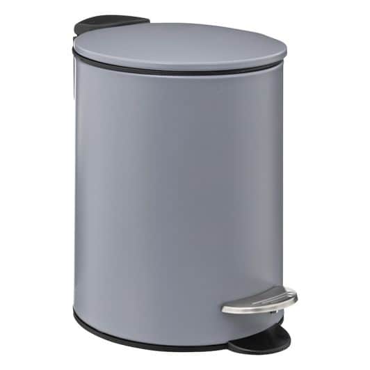 Cubo de basura 3L metal gris