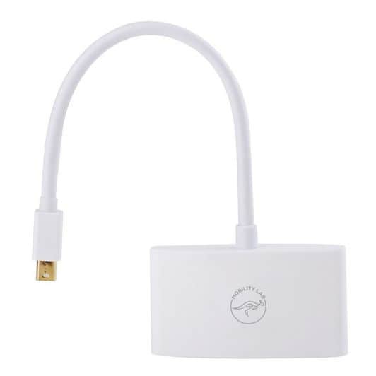 Adaptador HDMI hembra/VGA hembra a Apple Mini blanco de MOBILITY LAB