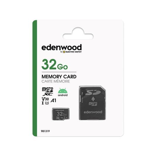 Tarj. Micro SD EDENWOOD 32Go + adapt