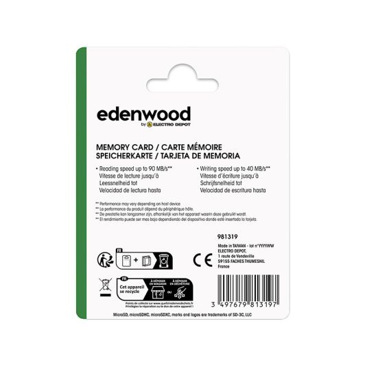 Tarj. Micro SD EDENWOOD 32Go + adapt