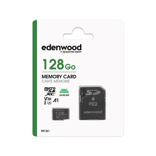 Tarj. Micro SD EDENWOOD 128Go + adapt