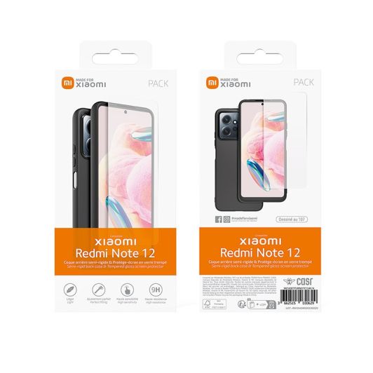 Pack Funda y cristal templado XIAOMI Redmi Note 12