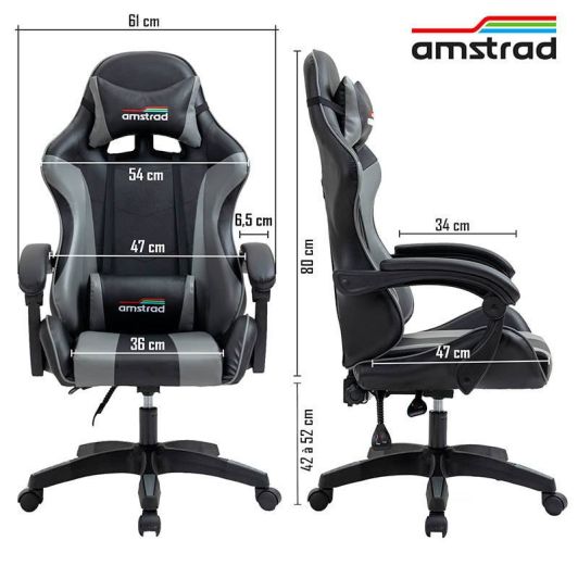 Silla Gaming AMSTRAD AMS 800 negro