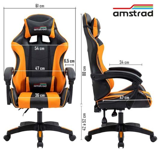 Silla Gaming AMSTRAD AMS 800 orange