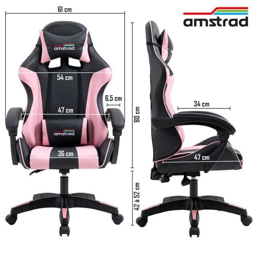 Silla Gaming AMSTRAD AMS 800 rosa