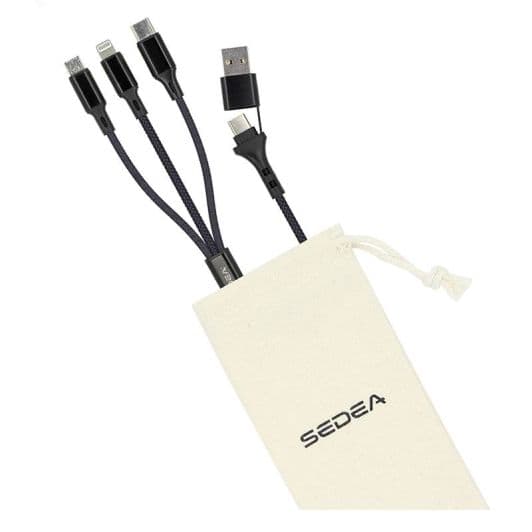 Cable de carga SEDEA 3 en 1 USB C, Micro USB y lighting AAPLE