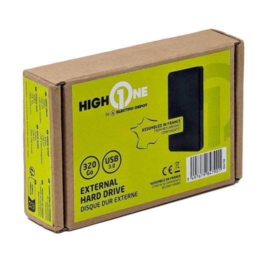 Disco duro HIGH ONE Reacondicionado 320 GB USB 3.0 Grado A+