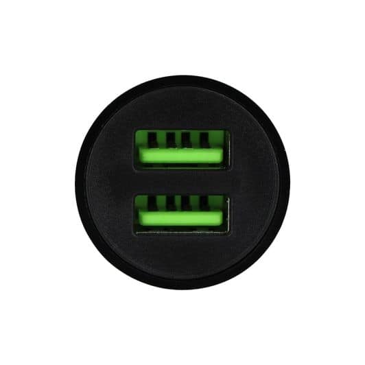 CARGADOR ENCENDEDOR HIGH ONE 12W 2 PUERTOS USB A NEGRO