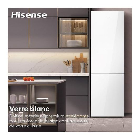 Frigorífico combi HISENSE RB440N4GWD Cristal blanco