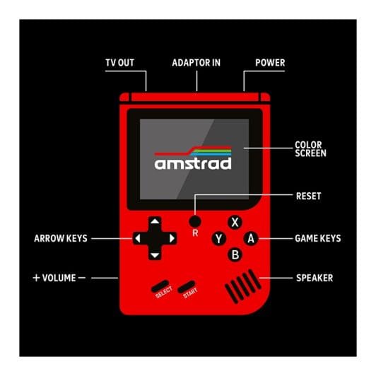 Consola de juegos retro portátil AMSTRAD gamebox