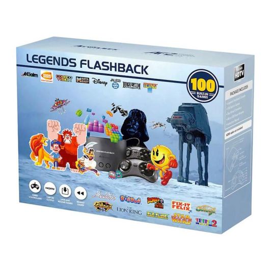 Consola Retro Legends Flashback 100 Juegos, 2 Mandos, HDMI 720p, Plug&play