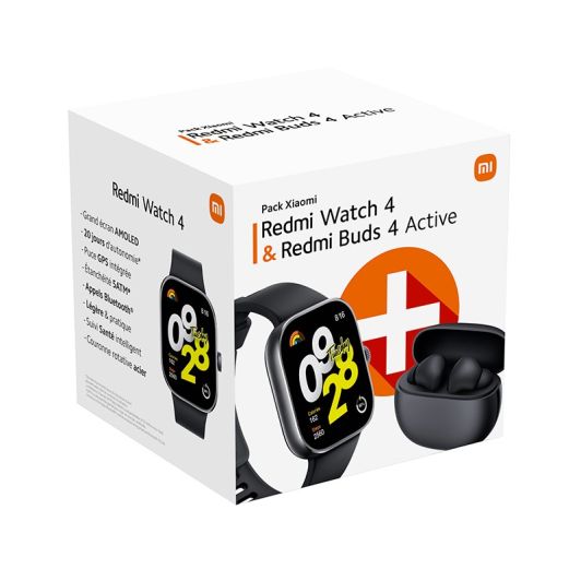 Pack XIAOMI Redmi Watch4 + Redmi Buds 4 Active